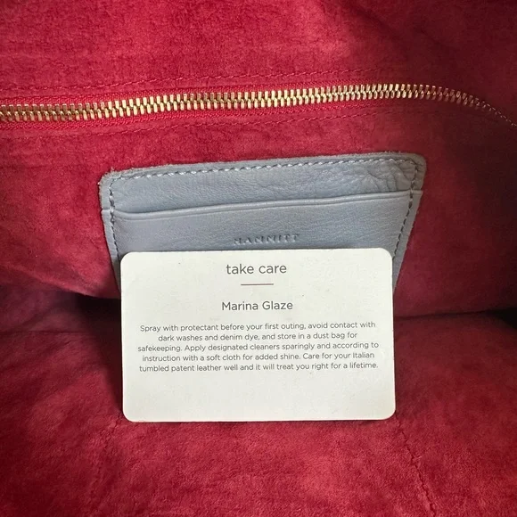 RARE Hammitt Daniel Medium Top Handle Bag Marina Glaze and Brushed Gold Hardware - Picture 5 of 9